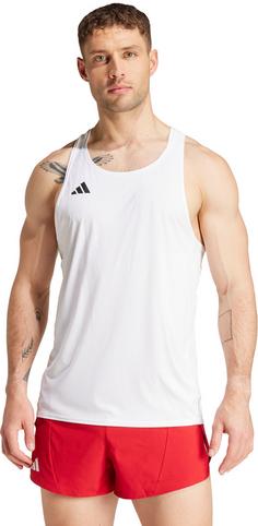 Rückansicht von adidas ADIZERO Funktionstank Herren white