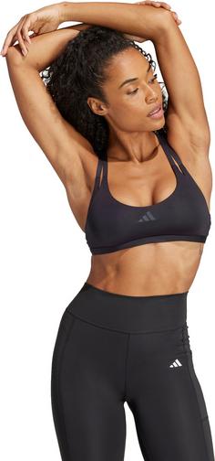 Rückansicht von adidas AERIM Sport-BH Damen black