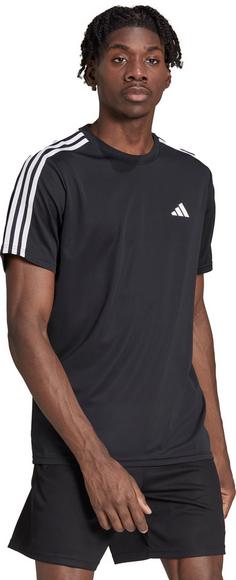 Rückansicht von adidas TR-ES BASE 3S Funktionsshirt Herren black-white