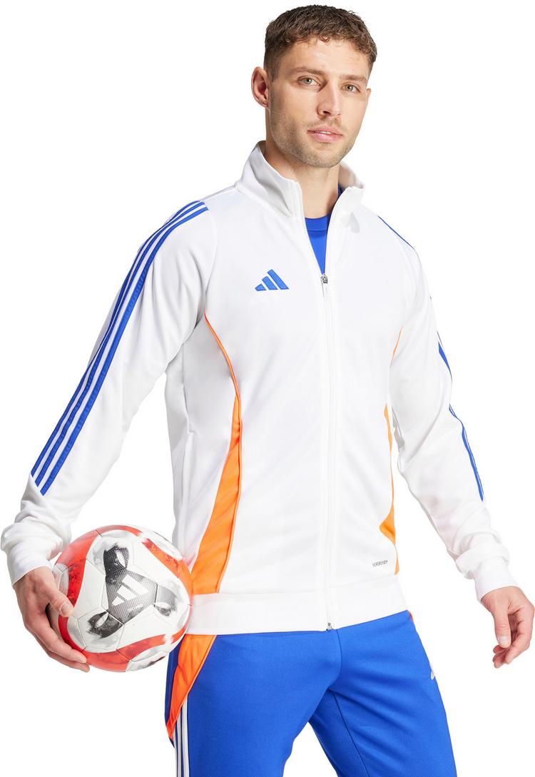 adidas adidas Tiro24 Trainingsjacke Herren - white-app solar red-lucid blue - 2 | SportScheck