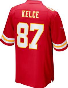 Rückansicht von Nike Kansas City Chiefs Travis Kelce 87 American Football Trikot Herren Travis Kelce