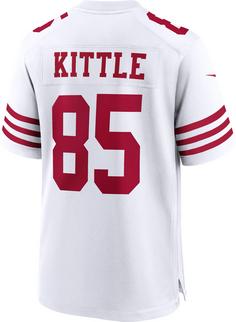 Rückansicht von Nike San Francisco 49ers George Kittle 85 American Football Trikot Herren white