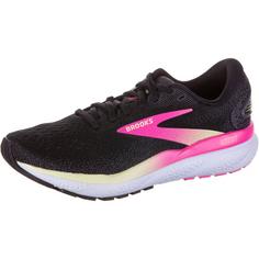 Brooks Ghost 16 Laufschuhe Damen black-pink-yellow