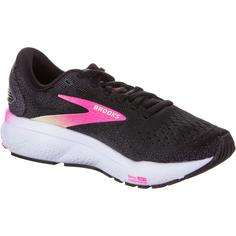 Rückansicht von Brooks Ghost 16 Laufschuhe Damen black-pink-yellow