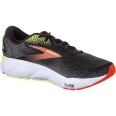 Rückansicht von Brooks Ghost 16 Laufschuhe Herren black-mandarin red-green