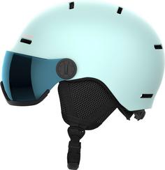 Salomon ORKA VISOR Skihelm Kinder Bleached Aqua