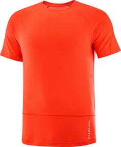 Salomon CROSS RUN Funktionsshirt Herren cherry tomato-north atlantic