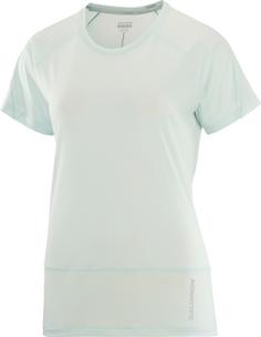 Salomon CROSS RUN Funktionsshirt Damen misty blue