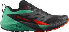 Salomon SENSE RIDE 5 Trailrunning Schuhe Herren black-bay-cherry tomato