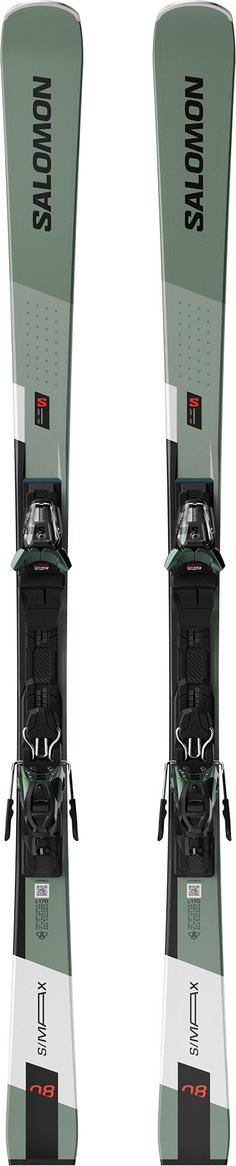 Salomon E S/MAX 8 + M11 GW L80 24/25 Carving Ski olive-green-black