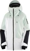 Salomon MOON PATROL Skijacke Damen - misty blue-white-deep black