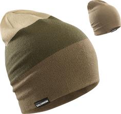 Salomon FLATSPIN REVERSIBLE Beanie shitake-grape leaf-white pepper