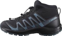 Rückansicht von Salomon XA PRO V8 MID CSWP Wanderschuhe Kinder black-neptune-alaskan blue