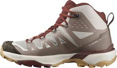 Rückansicht von Salomon GTX x ULTRA 360 EDGE MID GTX Wanderschuhe Damen silver cloud-iron-rum raisin