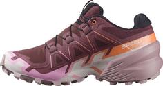 Rückansicht von Salomon SPEEDCROSS 6 Trailrunning Schuhe Damen catawba grape-papaya-deauville mauve