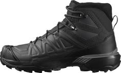 Rückansicht von Salomon X ULTRA SNOWPILOT WP Winterschuhe Damen black-asphalt-castlerock