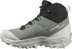 Rückansicht von Salomon CROSSTRAK WP Winterschuhe Damen agave green-black-canary green