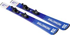 Rückansicht von Salomon L S/RACE Jr S + C5 GW J75 24/25 Carving Ski Kinder blue-white