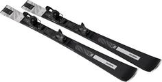 Rückansicht von Salomon E S/MAX W X7 Ti + M10 GW L80 24/25 Carving Ski Damen grey-white-black