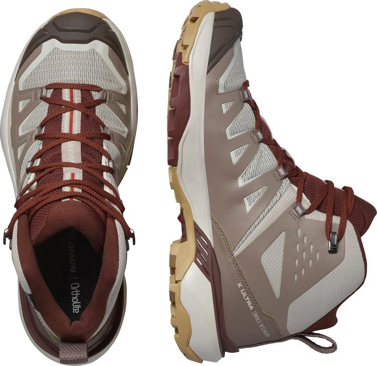 Salomon Salomon X ULTRA 360 EDGE MID Wanderschuhe Damen - silver cloud-iron-rum raisin - 0 | SportScheck
