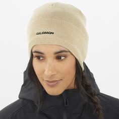 Rückansicht von Salomon Beanie white pepper