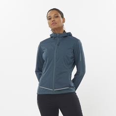 Rückansicht von Salomon LIGHT SHELL Funktionsjacke Damen midnight navy