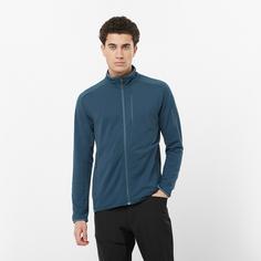 Rückansicht von Salomon ESSENTIAL LIGHTWARM Fleecejacke Herren midnight navy