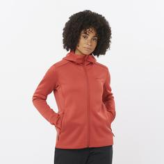 Rückansicht von Salomon ESSENTIAL Fleecejacke Damen tandoori spice