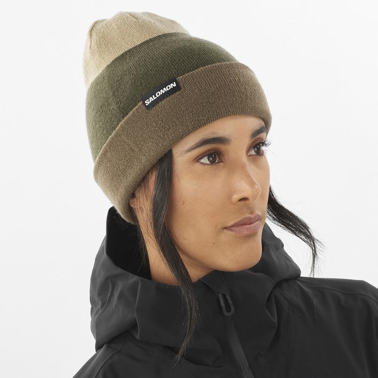 Salomon Salomon FLATSPIN REVERSIBLE Beanie - shitake-grape leaf-white pepper - 1 | SportScheck