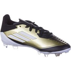 Rückansicht von adidas F50 LEAGUE FG/MG J MESSI Fußballschuhe Kinder gold met.-ftwr white-core black