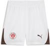 PUMA FC St. Pauli 24-25 Ausw&auml;rts Fu&szlig;ballshorts Kinder - puma white-espresso brown