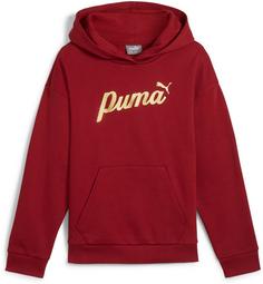 PUMA ESSENTIALS+ SCRIPT Hoodie Kinder intense red-gold foil