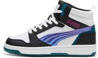 PUMA Puma Rebound V6 Mid Bouncy Sky Jr Sneaker Kinder - puma black-magenta gleam-cold green