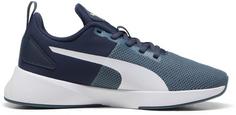 Rückansicht von PUMA Flyer Runner Laufschuhe Kinder club navy-gray skies-puma white