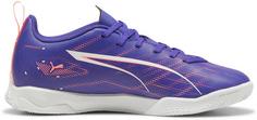 Rückansicht von PUMA ULTRA 5 PLAY IT Jr Fußballschuhe Kinder lapis lazuli-puma white-sunset glow