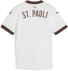 Rückansicht von PUMA FC St. Pauli 24-25 Auswärts Fußballtrikot Kinder puma white-espresso brown