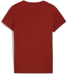 Rückansicht von PUMA ESSENTIALS+ SCRIPT T-Shirt Kinder intense red-gold foil