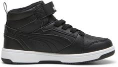 Rückansicht von PUMA Rebound V6 Mid WTR AC+ PS Sneaker Kinder puma black-puma white