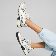 Rückansicht von PUMA Milenio Tech Sneaker Damen warm white-puma white-puma silver
