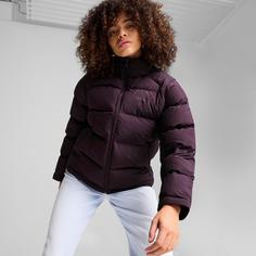 Rückansicht von PUMA Mono Steppjacke Damen midnight plum