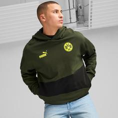 Rückansicht von PUMA Borussia Dortmund Hoodie Herren myrtle-yellow alert