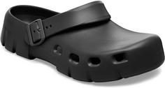 Rückansicht von Birkenstock Birki Flow Badelatschen black