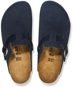 Rückansicht von Birkenstock Boston Corduroy Sandalen Damen midnight