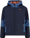 CMP Softshelljacke Kinder - black blue-bluestone