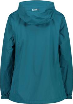 Rückansicht von CMP Regenjacke Damen teal