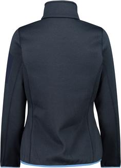 Rückansicht von CMP Fleecejacke Damen black blue-niagara