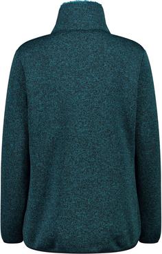 Rückansicht von CMP Strickfleece Damen teal-antracite