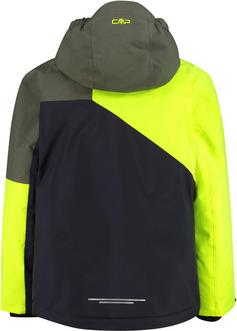 Rückansicht von CMP Skijacke Kinder antracite-yellow fluo