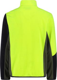 Rückansicht von CMP Fleeceshirt Kinder antracite-yellow fluo