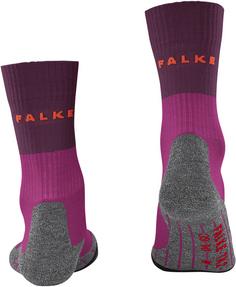 Rückansicht von Falke TK2 Explore Wandersocken Damen radiant orchid